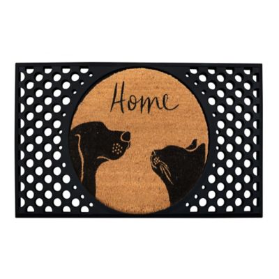 4 Cats & Dogs Convertible Entrance Mat: Two Pets & Home