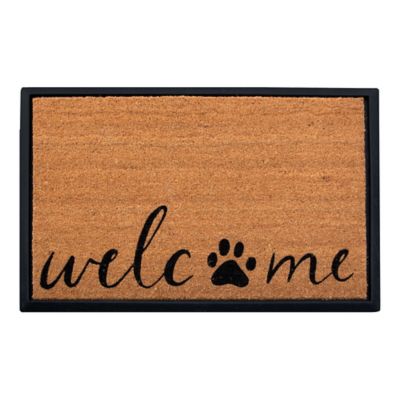 4 Cats & Dogs Convertible Entrance Mat: Welcome & Paw