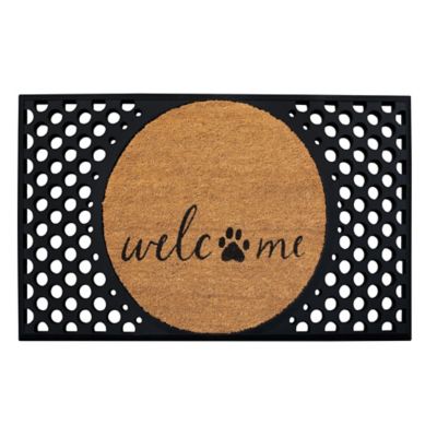 4 Cats & Dogs Convertible Entrance Mat: Welcome & Paw