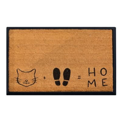 4 Cats & Dogs Convertible Entrance Mat: Cat Feet & Home