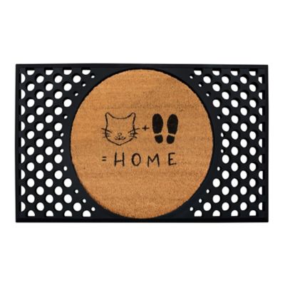 4 Cats & Dogs Convertible Entrance Mat: Cat Feet & Home