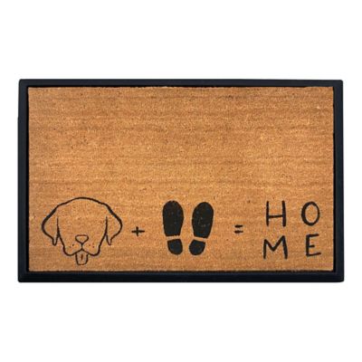 4 Cats & Dogs Convertible Entrance Mat: Dog Feet & Home