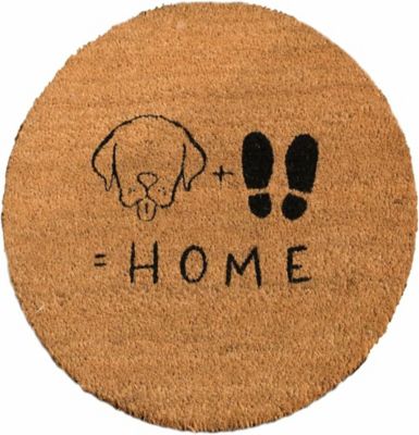 4 Cats & Dogs Convertible Entrance Mat: Round Core Refill - Dog Feet & Home