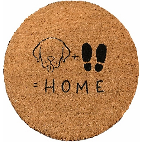 4 Cats & Dogs Convertible Entrance Mat: Round Core Refill - Dog Feet & Home