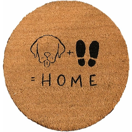 4 Cats & Dogs Convertible Entrance Mat: Round Core Refill - Dog Feet & Home
