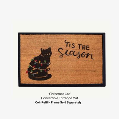 Image showing  Convertible Entrance Mat Rectangle Core Refill - Christmas & Cat