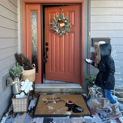 Image showing  Convertible Entrance Mat Rectangle Core Refill - Christmas & Dog