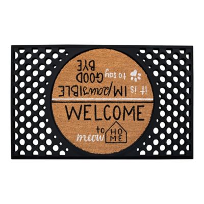 4 Cats & Dogs Convertible Entrance Mat: Hello & Goodbye