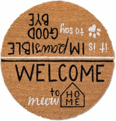 4 Cats & Dogs Convertible Entrance Mat: Round Core Refill - Hello & Goodbye