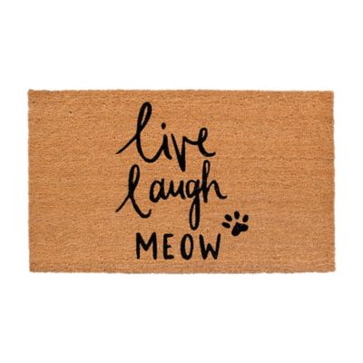4 Cats & Dogs Convertible Entrance Mat Rectangle Core Refill - Live, Laugh, Meow