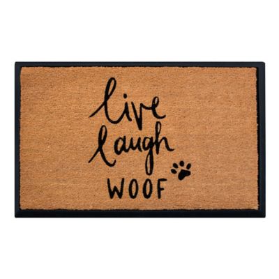 4 Cats & Dogs Convertible Entrance Mat: Live, Laugh, Woof at Tractor ...