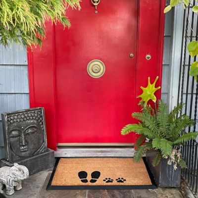 4 Cats & Dogs: Convertible Entrance Mat: Rectangle Core Refill - Christmas & Dog - 24 X 36 - Interchangeable Designs Door Mat, Pet Friendly, Coir