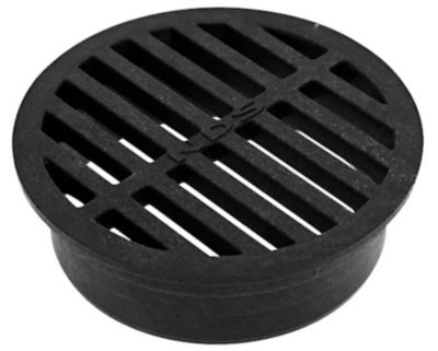 NDS 6 in. Plastic Round Drainage Grate in Black
