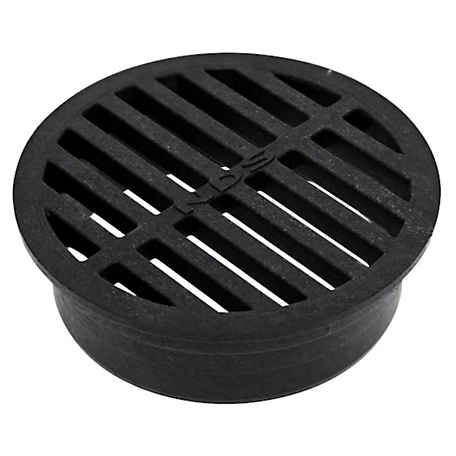 NDS 6 in. Plastic Round Drainage Grate in Black