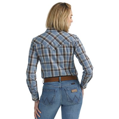 Image showing  Women's Essential Long Sleeve Plaid Shirt