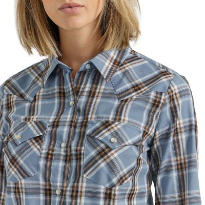 Image showing  Women's Essential Long Sleeve Plaid Shirt