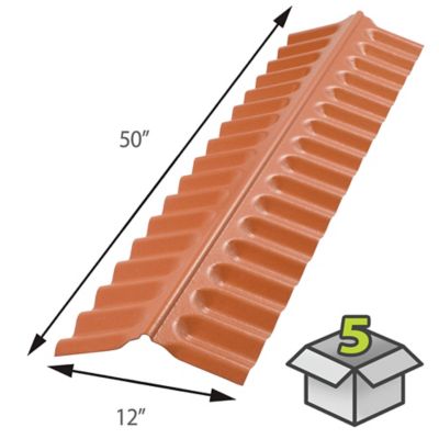 Image showing  Ridge Caps, Red Brick, 5-Pack