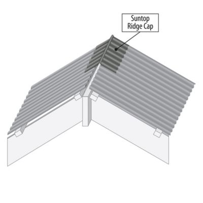 Image showing  Ridge Caps, Castle Grey, 5-Pack