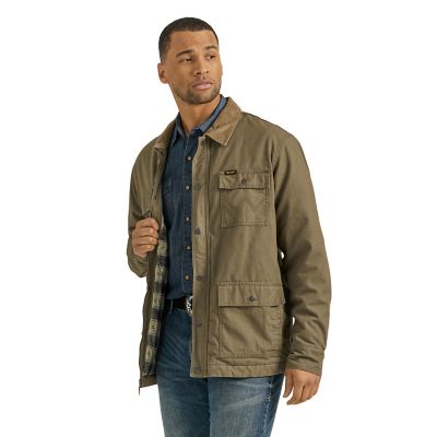 Wrangler Men's Western Lined Full Zip Barn Coat