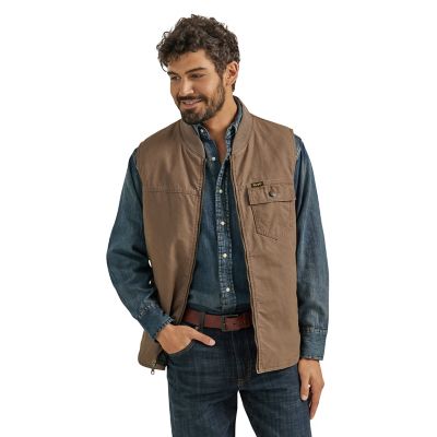 Wrangler Men's Quilt Lined Rancher Vest