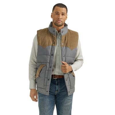 Wrangler Men's Corduroy Yoke Puffer Vest