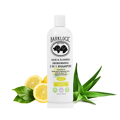 BarkLogic Aloe & Flaxseed Deodorizing 2-in-1 Shampoo - Natural Lemon Scent