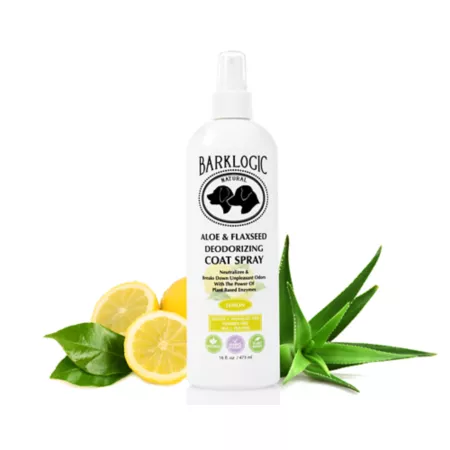 BarkLogic Aloe & Flaxseed Coat Deodorizer Spray - Natural Lemon Scent Dog Shampoos & Conditioners