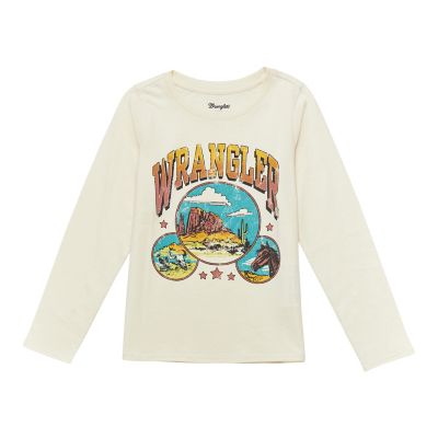 Wrangler Girl's Western Print Long Sleeve Shirt