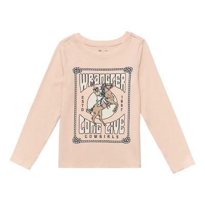 Wrangler Girl's Western Print Long Sleeve Shirt