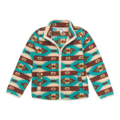 Wrangler Girl's Aztec Print Sherpa Jacket