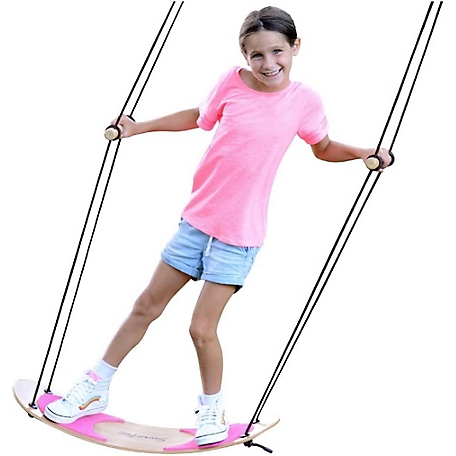 Swurfer Bamboo Stand Up Tree Swing, Outdoor Swing for Kids, Outdoor Play, Durable, 200lbs, Ages 6 & Up