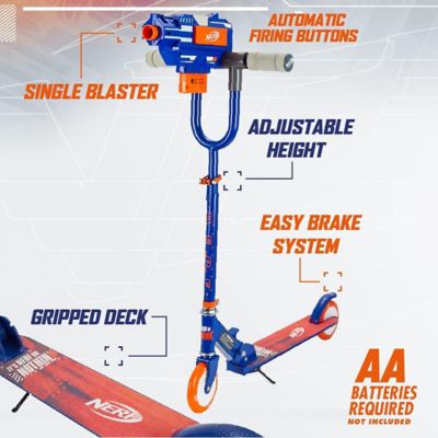 Image showing 5 th NERF Blaster Scooter for Kids - Foldable Scooter, Height Adjustable, 2 Wheel Kick Scooter, Outdoor Toy