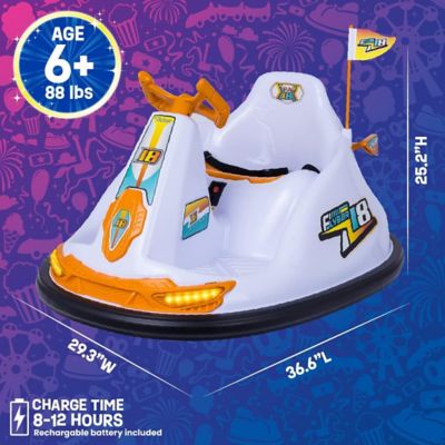 Image showing  Kids' 12V Electric Ride-On Bumper Car with Steering Wheel and Rechargeable Battery, Ages 6 and Up