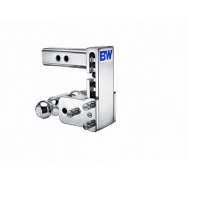 Image showing  2 in. Receiver Chrome Tow and Stow Class IV Dual Ball Mount, 5 in. Drop, 10,000 lb. GTW Capacity