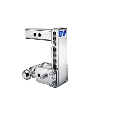 Image showing  2 in. Receiver Chrome Tow and Stow Class IV Dual Ball Mount, 7 in. Drop, 10,000 lb. Capacity