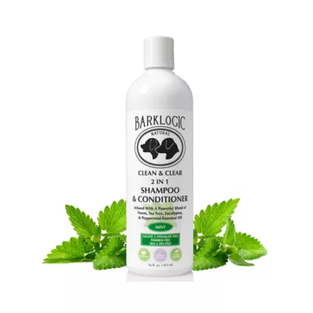 BarkLogic Clean & Clear 2-in-1 Shampoo and Conditioner - Natural Mint Scent Dog Shampoos & Conditioners