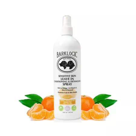 BarkLogic Leave-in Conditioning and Detangling Spray for Sensitive Skin - Natural Mandarin Scent Grooming Sprays & Detanglers