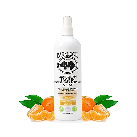 BarkLogic Sensitive Skin Leave In Conditioning & Detangling Spray - Natural Tangerine Scent