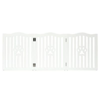 Trimate Wooden Freestanding Dog Gate for Small Dogs and Cats