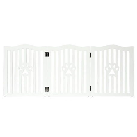 Trimate Wooden Freestanding Dog Gate for Small Dogs and Cats