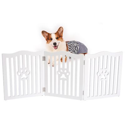 Image showing 2 th Trimate Wooden Freestanding Dog Gate for Small Dogs and Cats