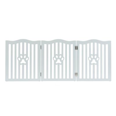 Trimate Wooden Freestanding Dog Gate for Small Dogs and Cats