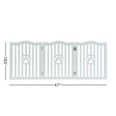 Image showing  Wooden Freestanding Dog Gate for Small Dogs and Cats