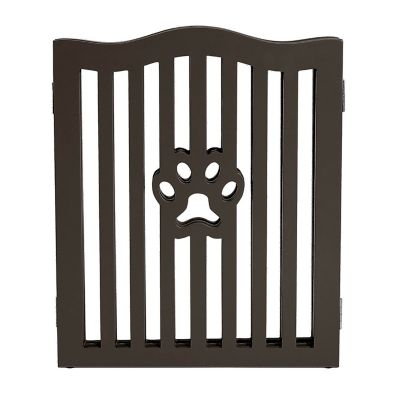 Image showing  Wooden Freestanding Dog Gate for Small Dogs and Cats
