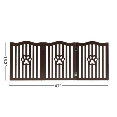 Image showing  Wooden Freestanding Dog Gate for Small Dogs and Cats