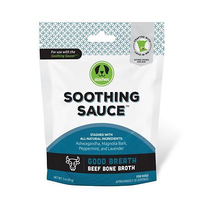 Stashios Soothing Sauce Good Breath Beef Recipe Powder Supplement for Dogs, 3 oz.