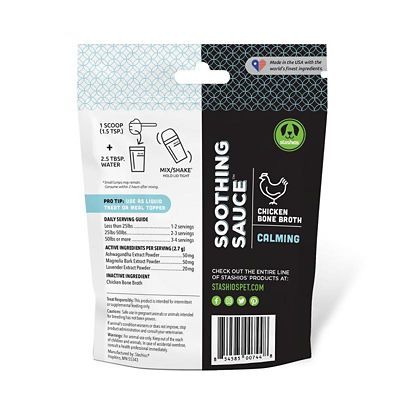 Image showing  Soothing Sauce Calming Chicken Recipe Powder Supplement for Dogs and Cats, 3 oz.