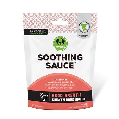 Stashios Soothing Sauce Chicken Bone Broth Good Breath Powder Supplement for Dogs