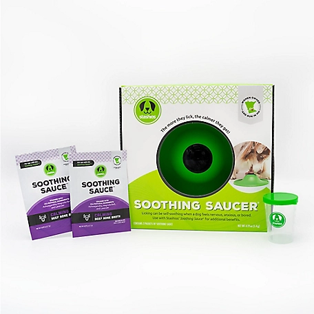Stashios Soothing Saucer Lickable Powder Supplement Calming Kit for All Size Dogs