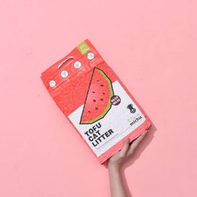 Image showing  Natural Clumping Tofu Cat Litter (Watermelon), 5.5 lb.